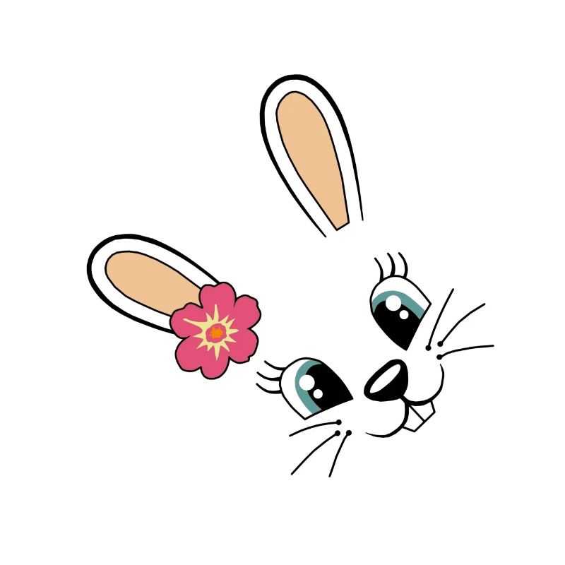 Lapin mignon lapin Pâques lapin Fleur mignonne