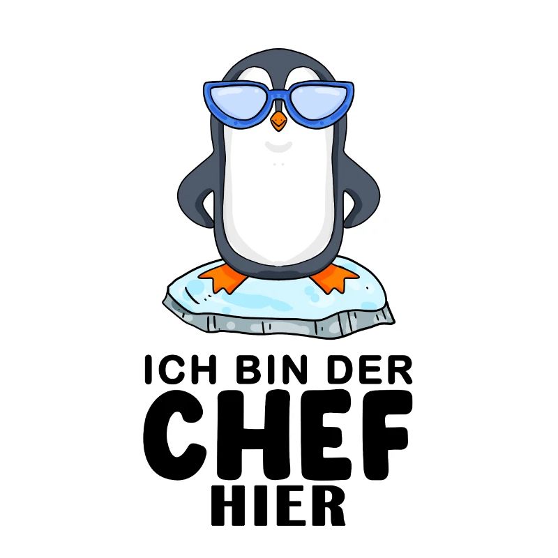 cooler Pinguin Chef Spruch