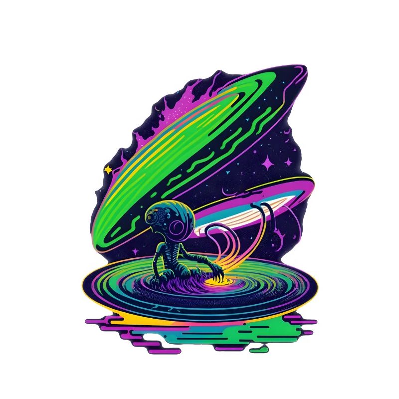 Space Bathing Alien