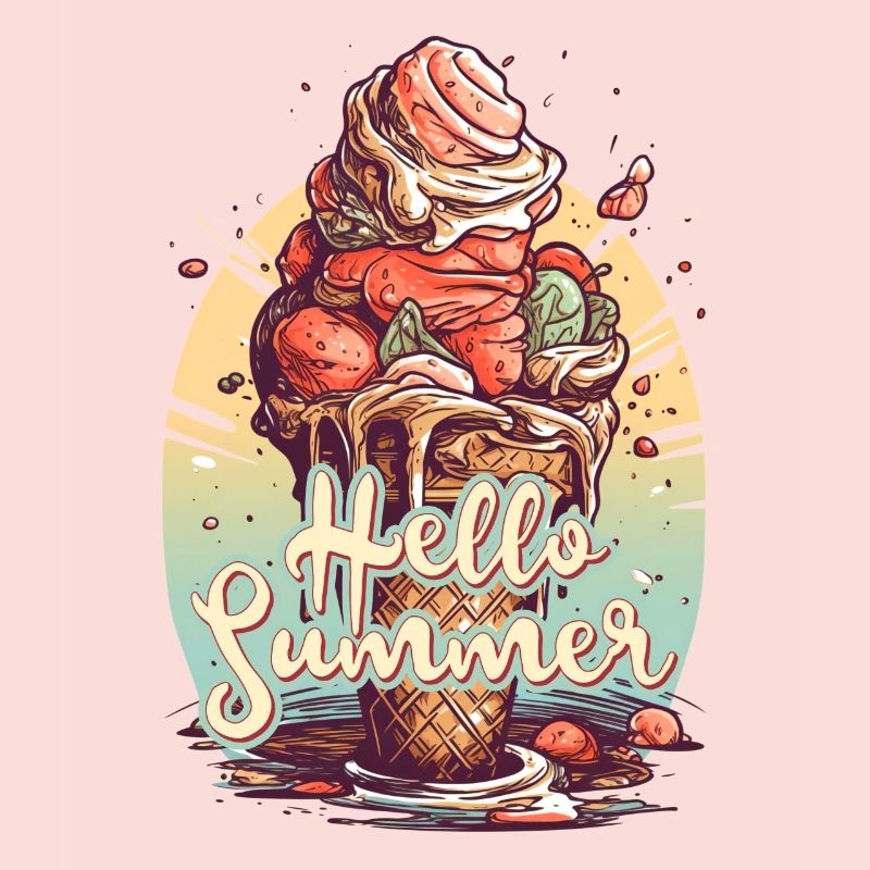 Hello Summer Eis Eiscreme Eisdiele