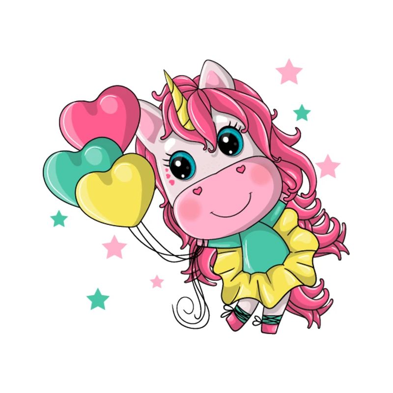 Einhornmädchen mit Herz