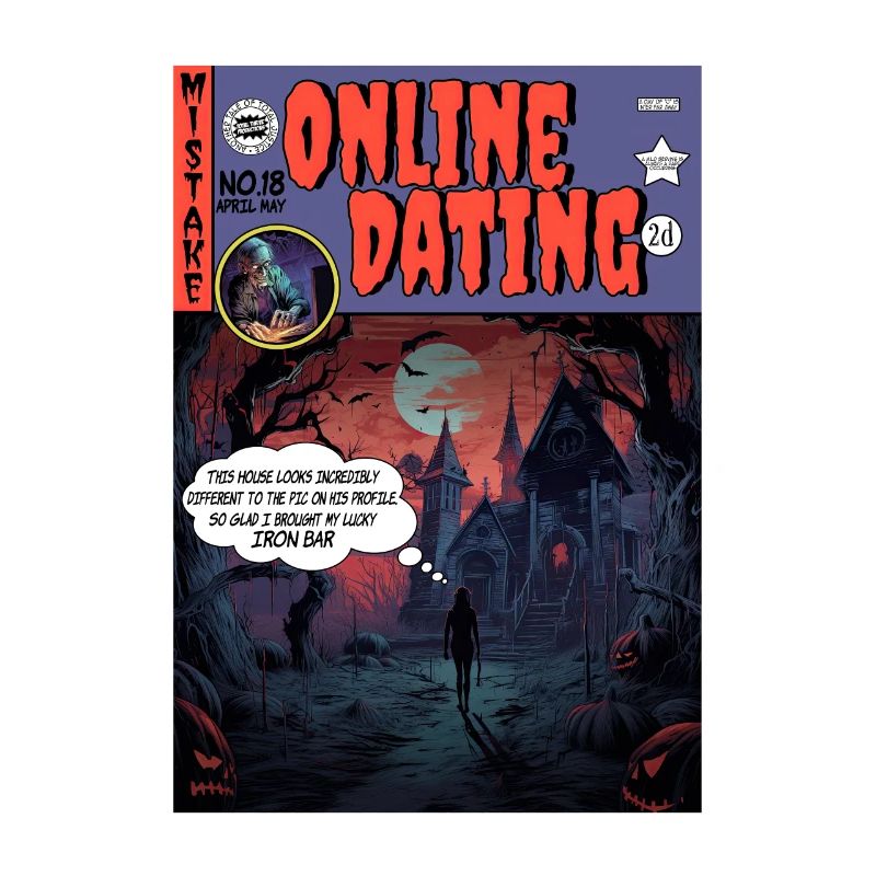 Retro Horror Comic - Online Dating