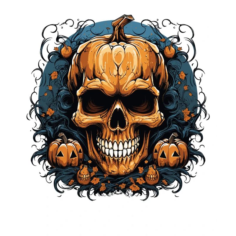 Drôle de conception de citrouille crâne d’Halloween