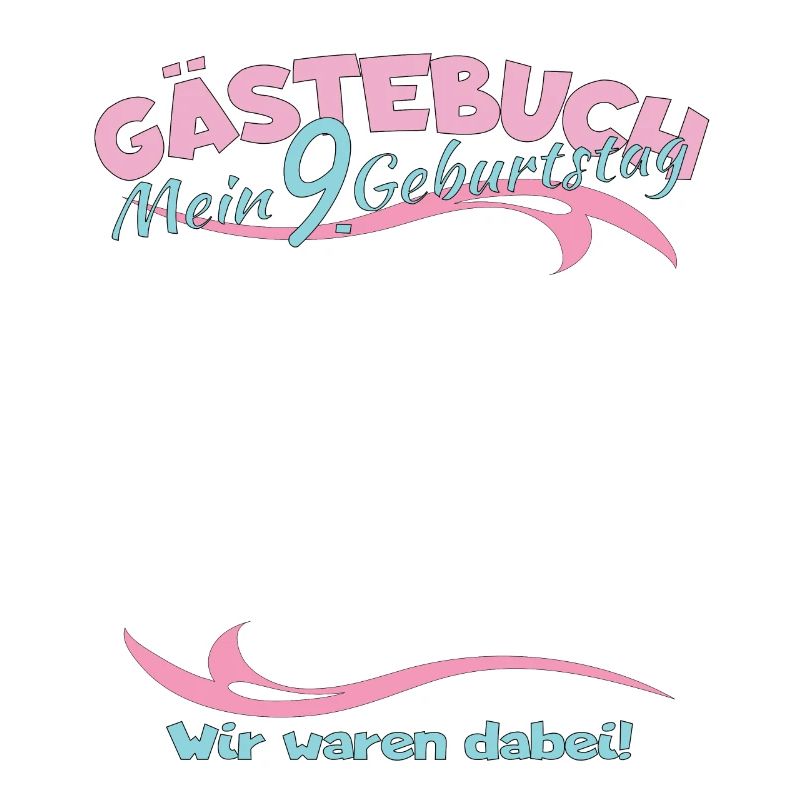 9. Geburtstag Mädchen & Junge Gästebuch
