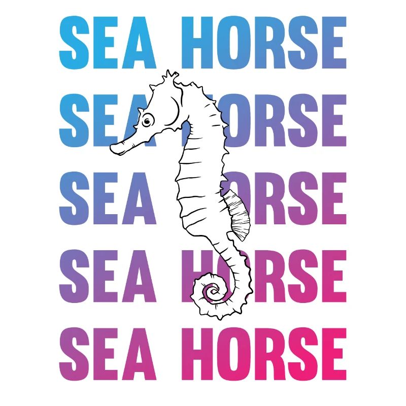 Hippocampe jeu d’écriture océan amour