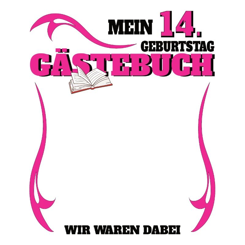 14. Geburtstag Mädchen & Junge Gästebuch