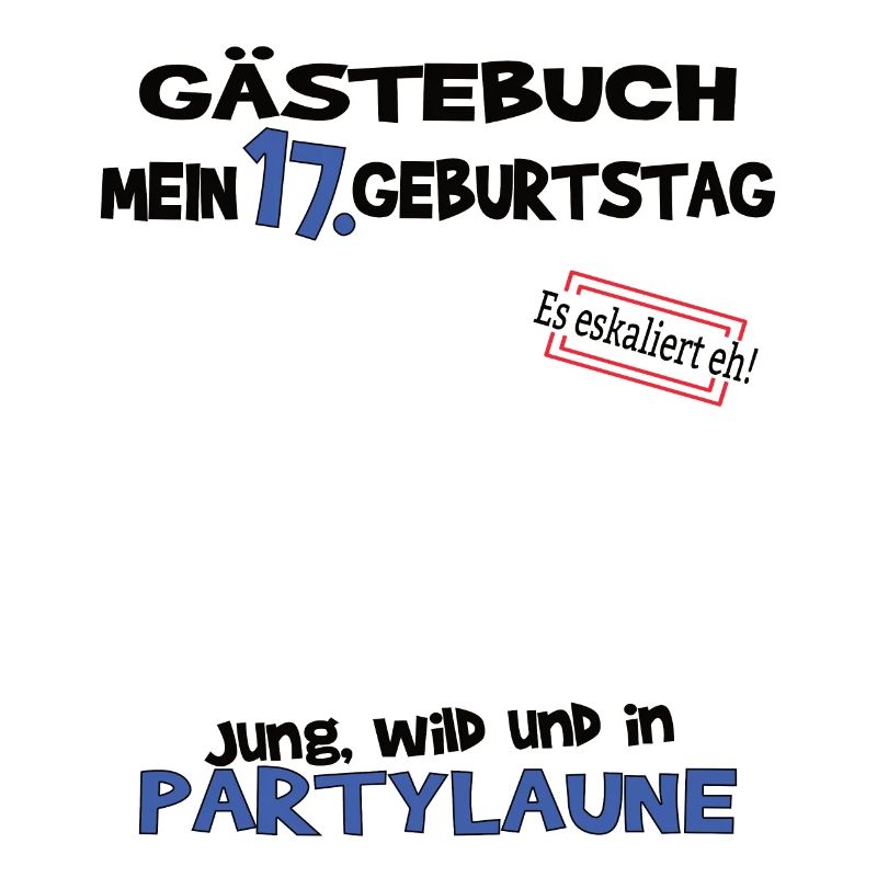 17. Geburtstag Mädchen & Junge Gästebuch