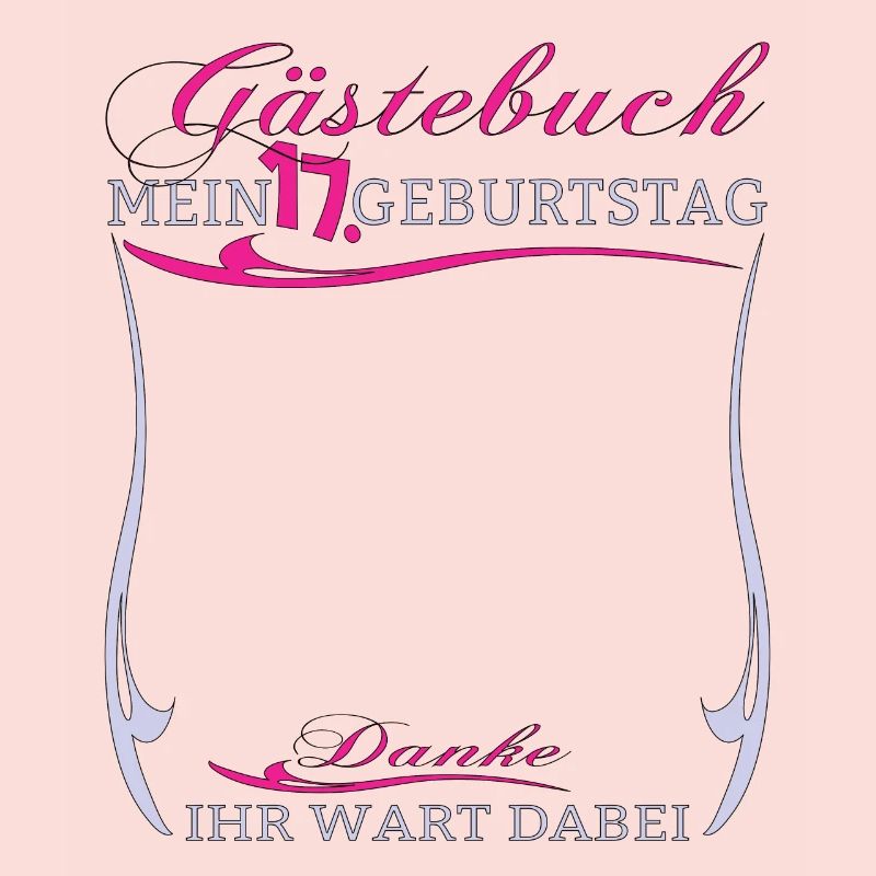 17. Geburtstag Mädchen & Junge Gästebuch