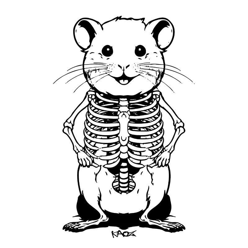 Hamster squelette mignon