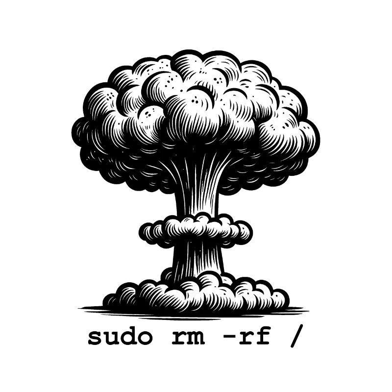 Linux Funny Linux Command Sudo RM RF für Männer