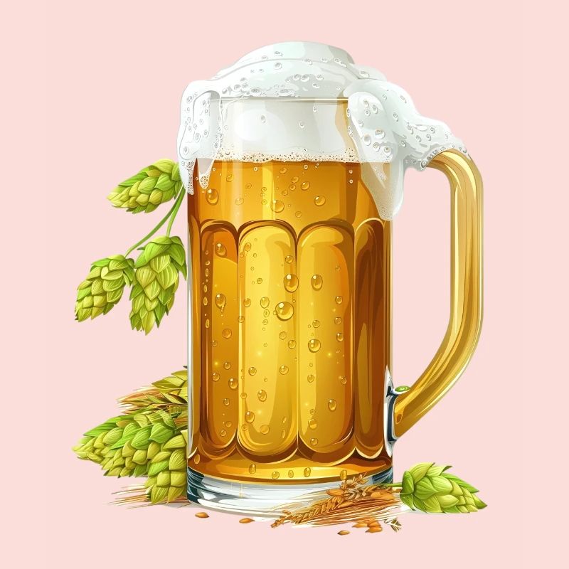 Bière glacée dans un pichet avec du houblon et de l’orge