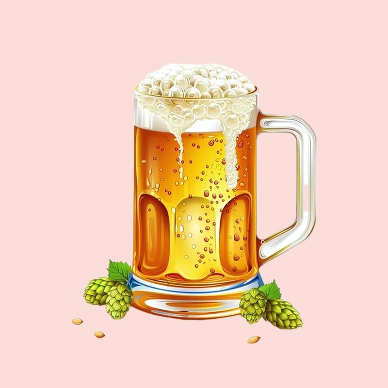 Bière glacée dans un pichet avec du houblon et de l’orge