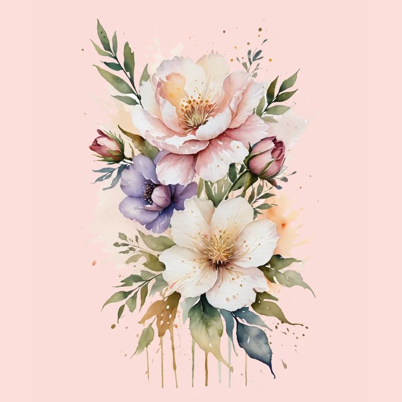 Murmures à l’aquarelle : Fleurs délicates