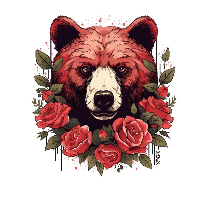 Big Bear with Roses