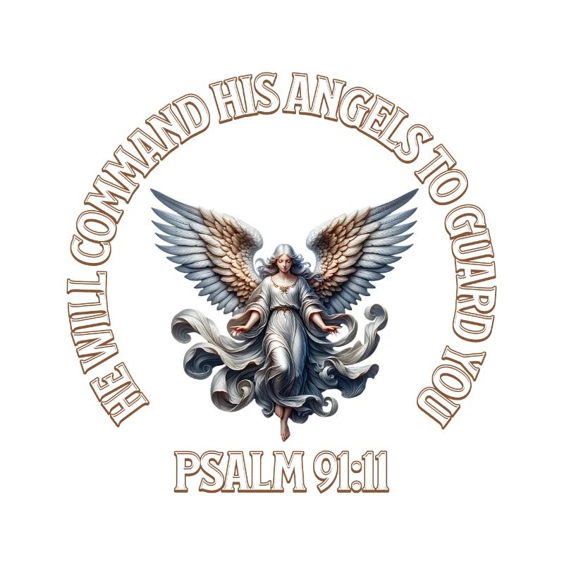 Ange Céleste Psaume 91:11 Design