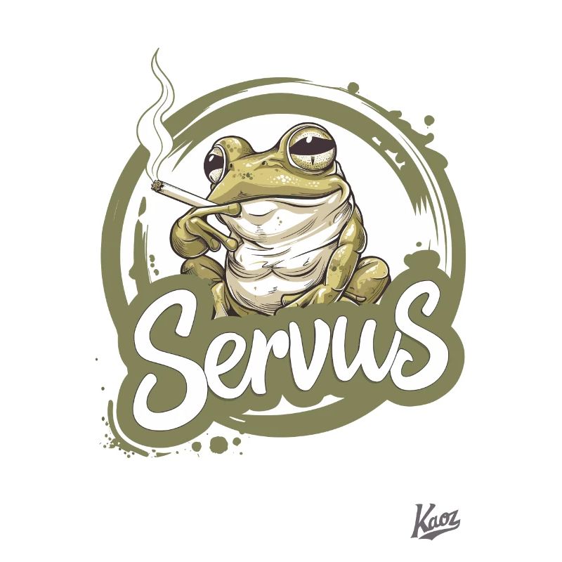 A cool smoking frog says: Servus