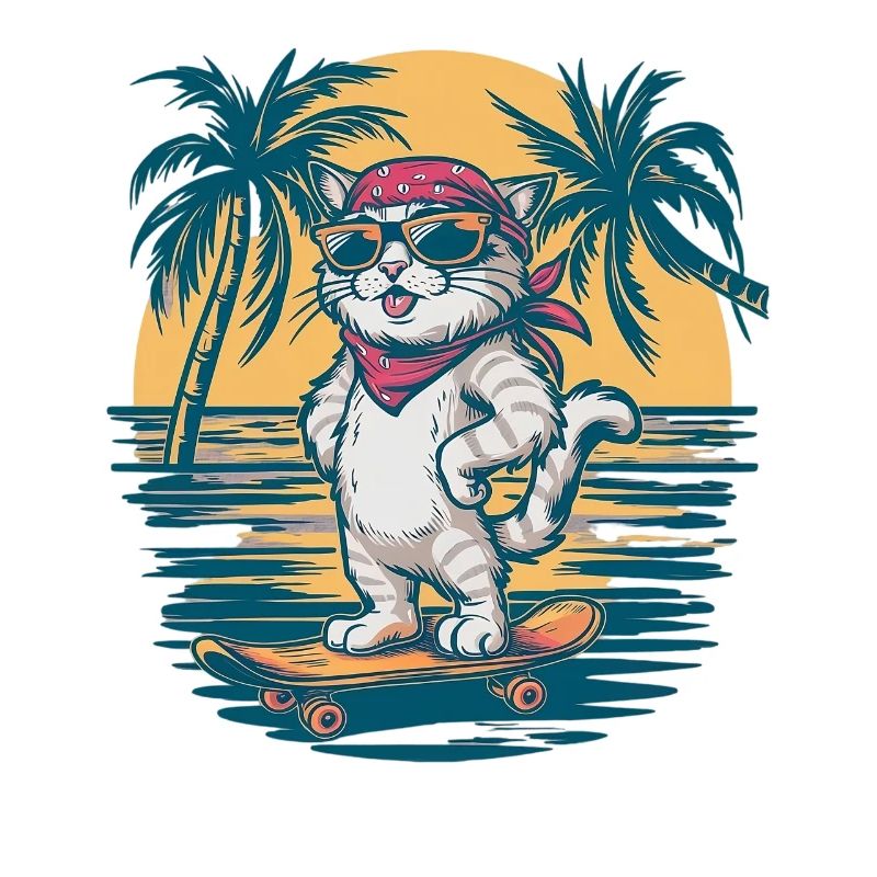 chat skate - chaton mignon et cool