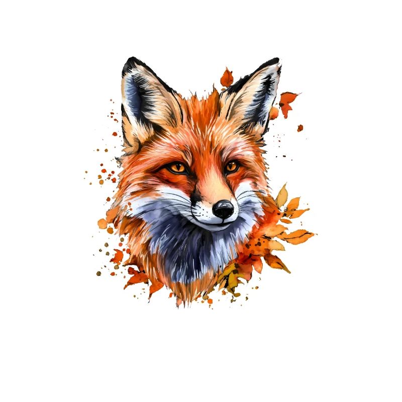 Herbst-Aquarell-Fuchs