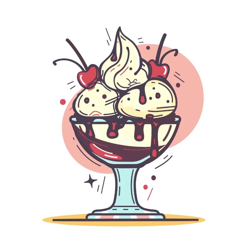 Graphique de crème glacée