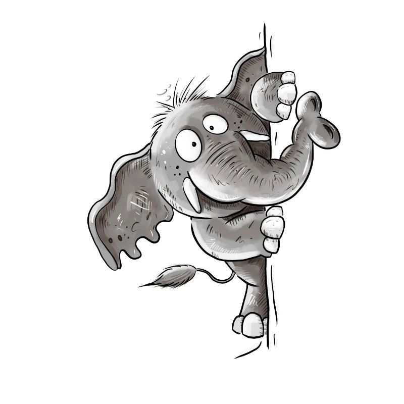 Drolliger Elefant Tiermotiv Wildtier Elefanten
