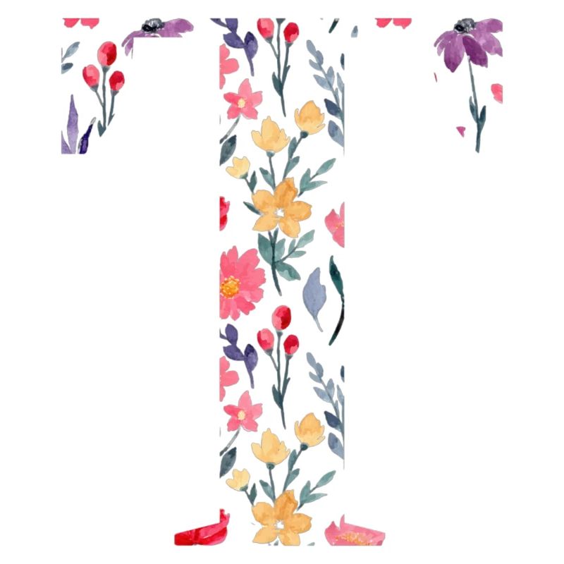 Blumen personalisierter Buchstabe t - Geschenkidee