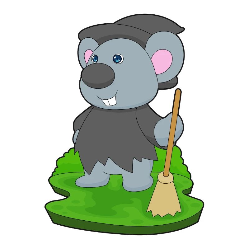 Mouse Halloween Witch