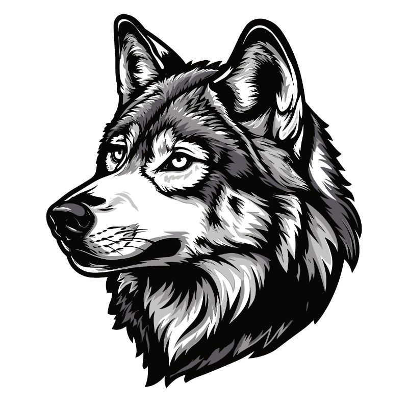 Husky oder Wolf Hund