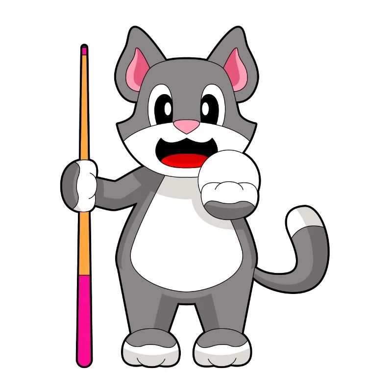Queue de billard pour chat