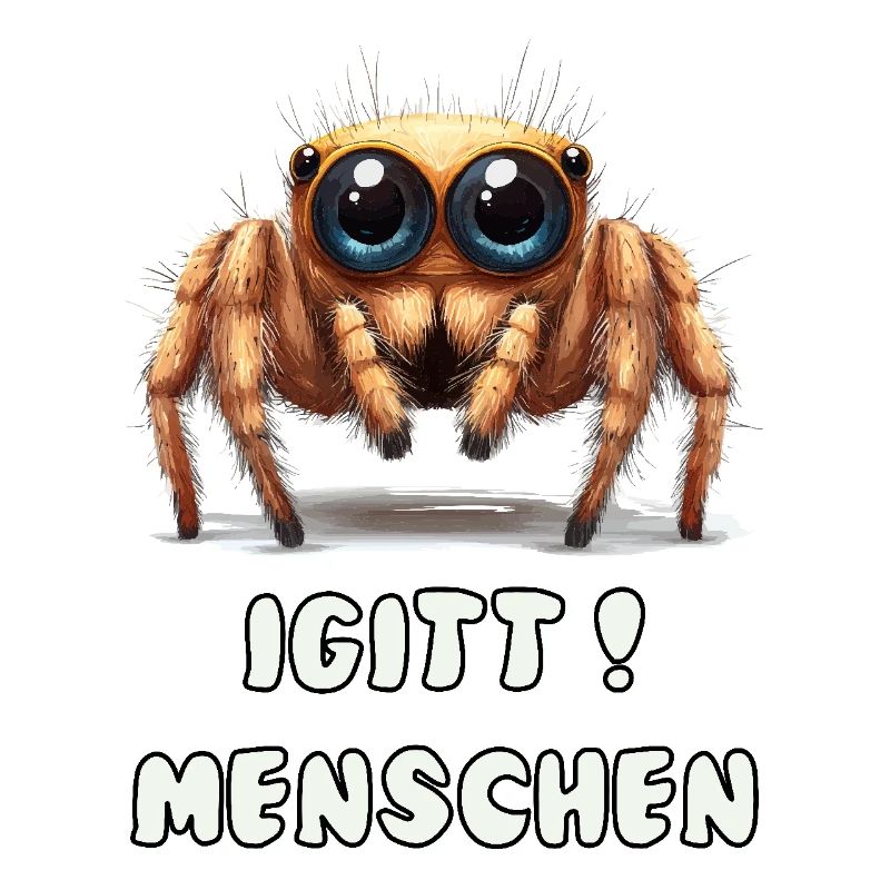 Funny spider with saying