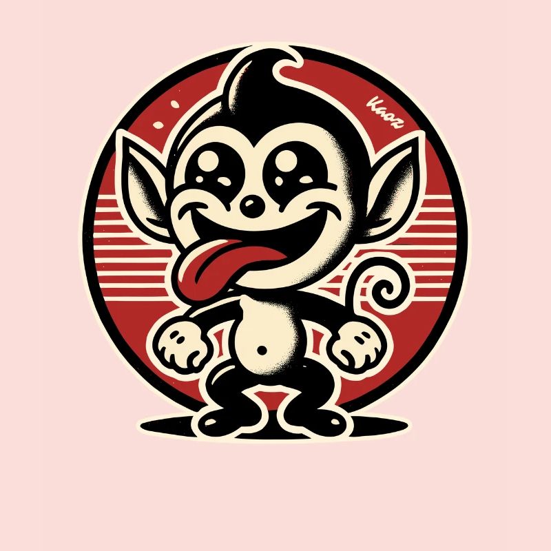 Cheerful little rascal monkey