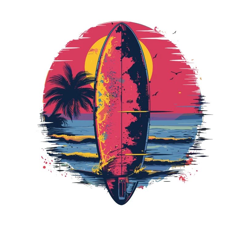 Planche de surf Synthwave