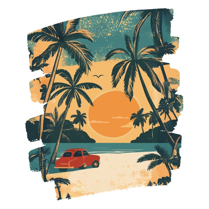 Summer Palm Tree Sunset