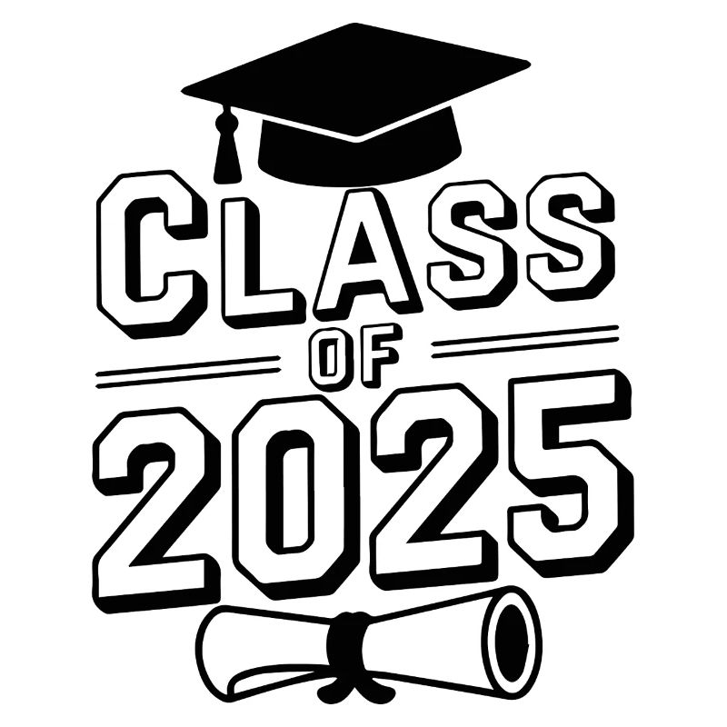 Abschlussklasse 2025 Absolvent Konfetti Student