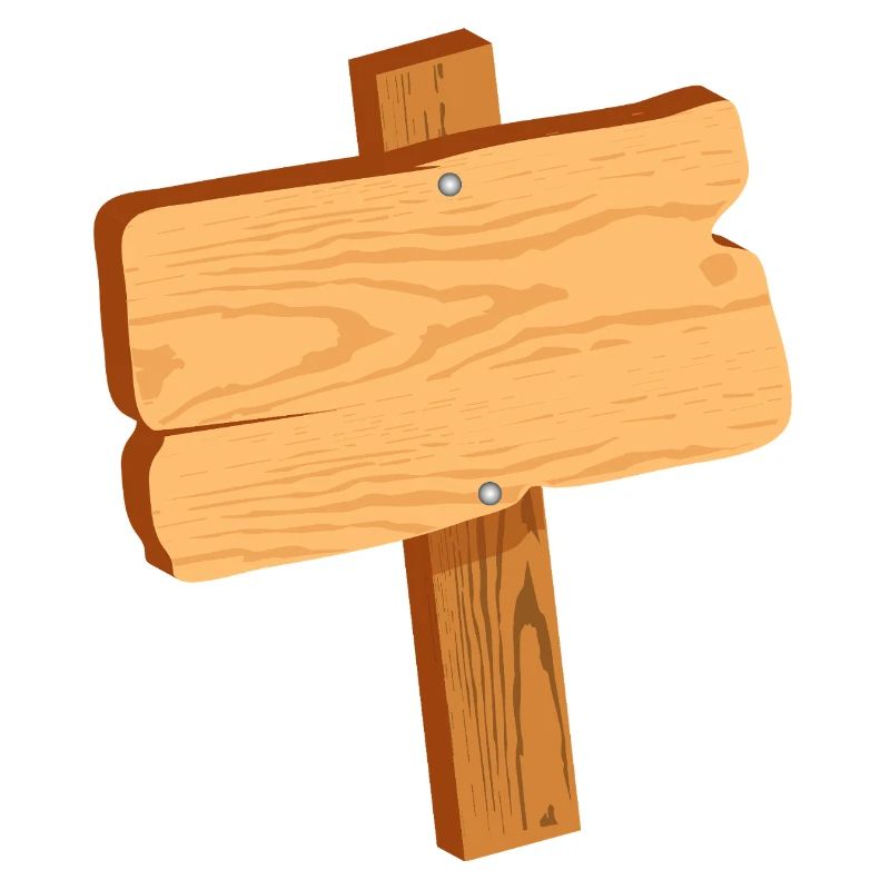 Rustic sign in wood look without text