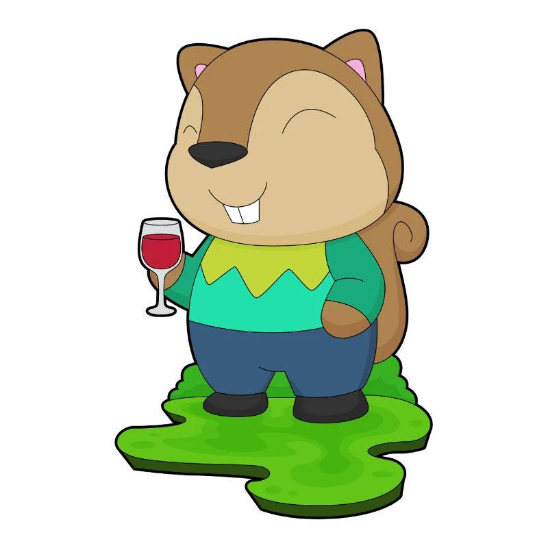 Squirrel Red Wine