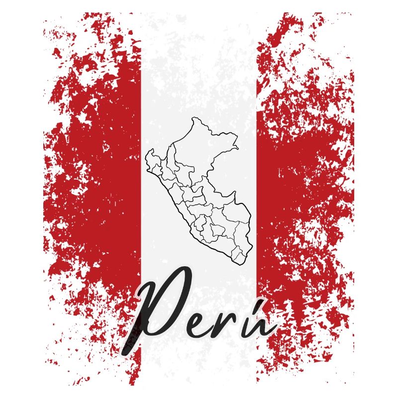 J'aime le Pérou, le drapeau péruvien