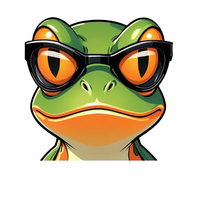 Cool frog with sunglasses