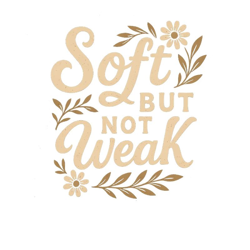 Soft But Not Weak Inspirational Quote Design