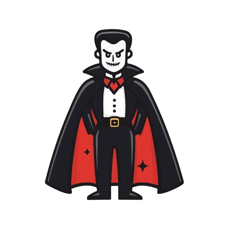 Vampir Halloween Comic Lustig