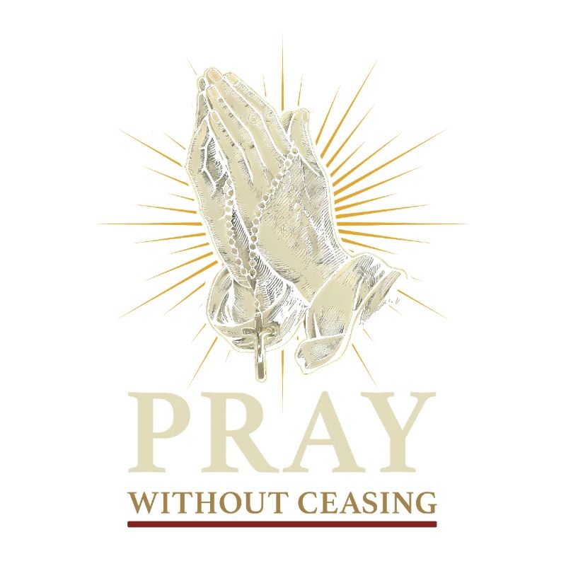 Praying without ceasing – hands with the rosary