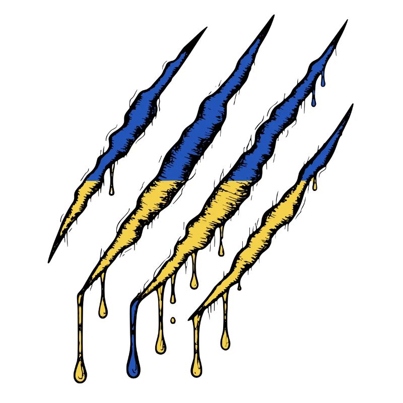 Griffe de drapeau de l’Ukraine - Griffe de griffe