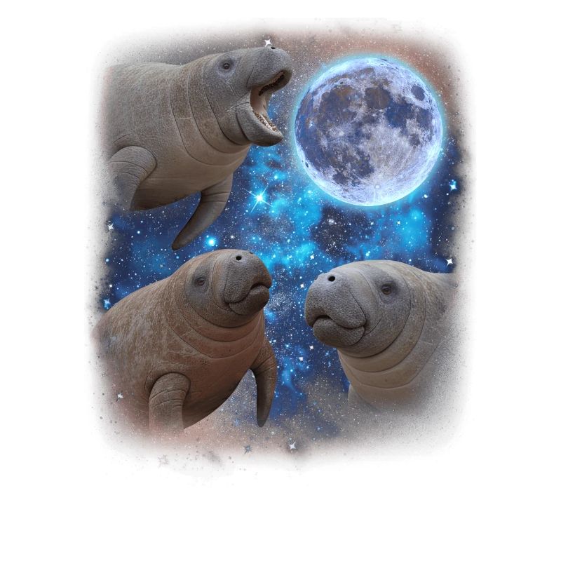 Trois lamantins hurlent à la lune. Étrange mème