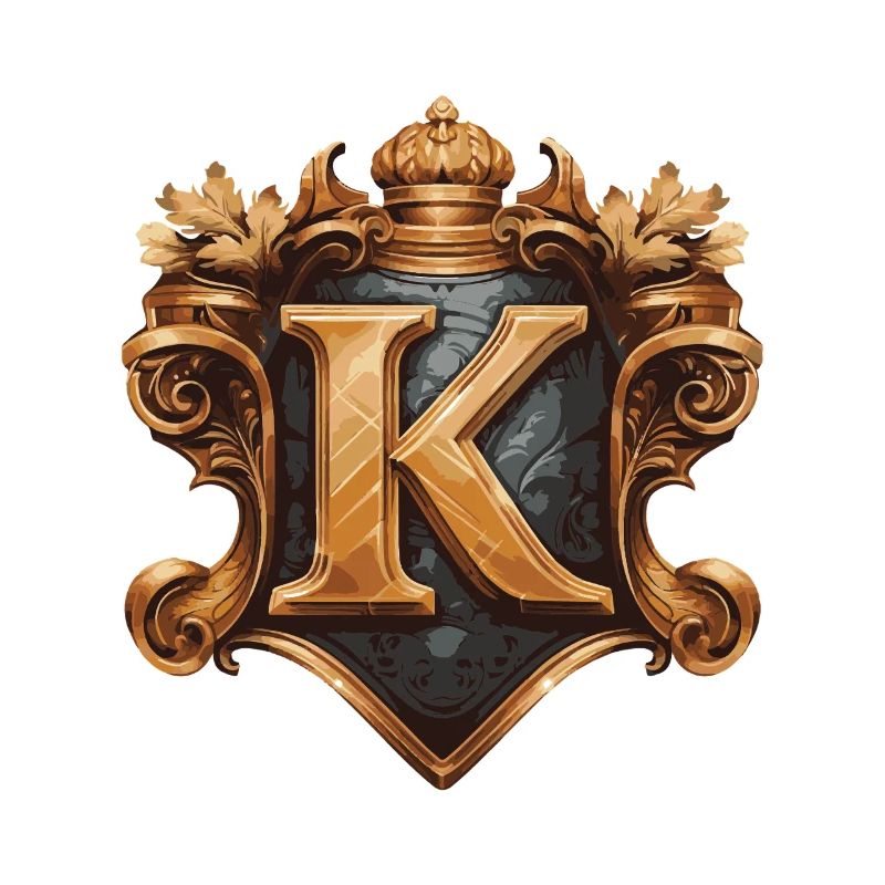 K Buchstabe Name Krone