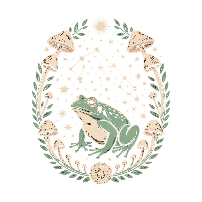 Frog Astrology and Mushroom Pattern Magic