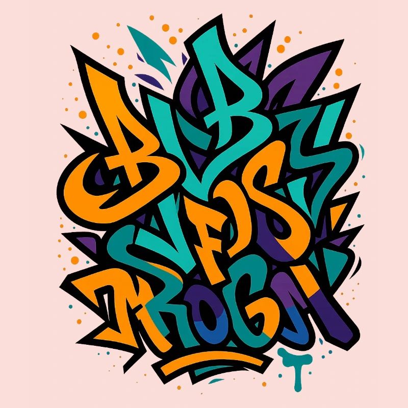 Explosion de couleurs de graffitis de rue