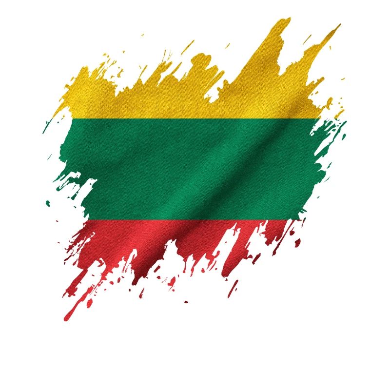 Drapeau lituanien, style déchiré