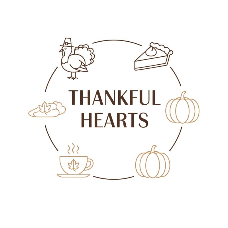 Dankbare Herzen Thanksgiving Kreis