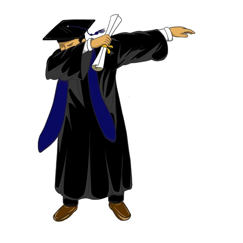 Dabbing Graduation Class 2026 Navy Blue Uniform