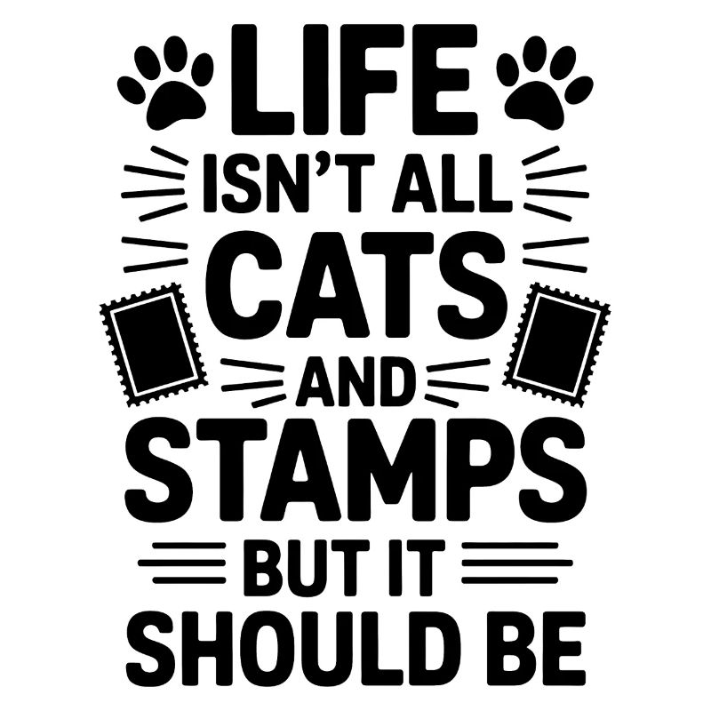 Briefmarken Spruch Katze Witz Briefmarken Geschenk