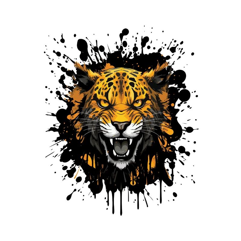 Tiger Splatter Kopf